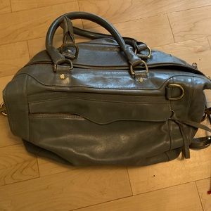 Rebecca Minkoff MAB in grey w fleur de lis lining